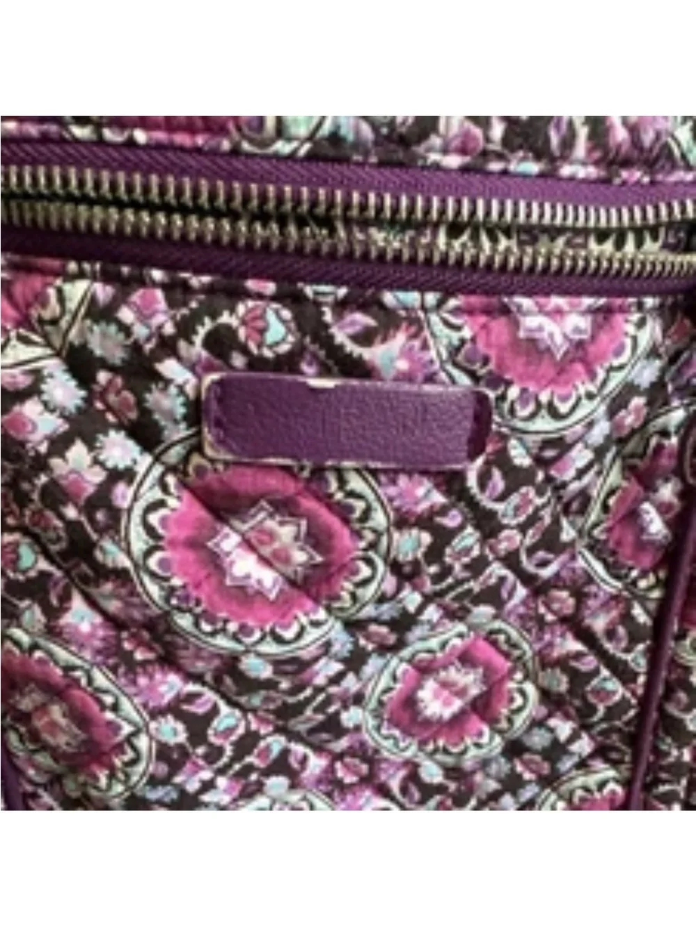 Vera Bradley Quilted Lilac Medallion Tote Bag